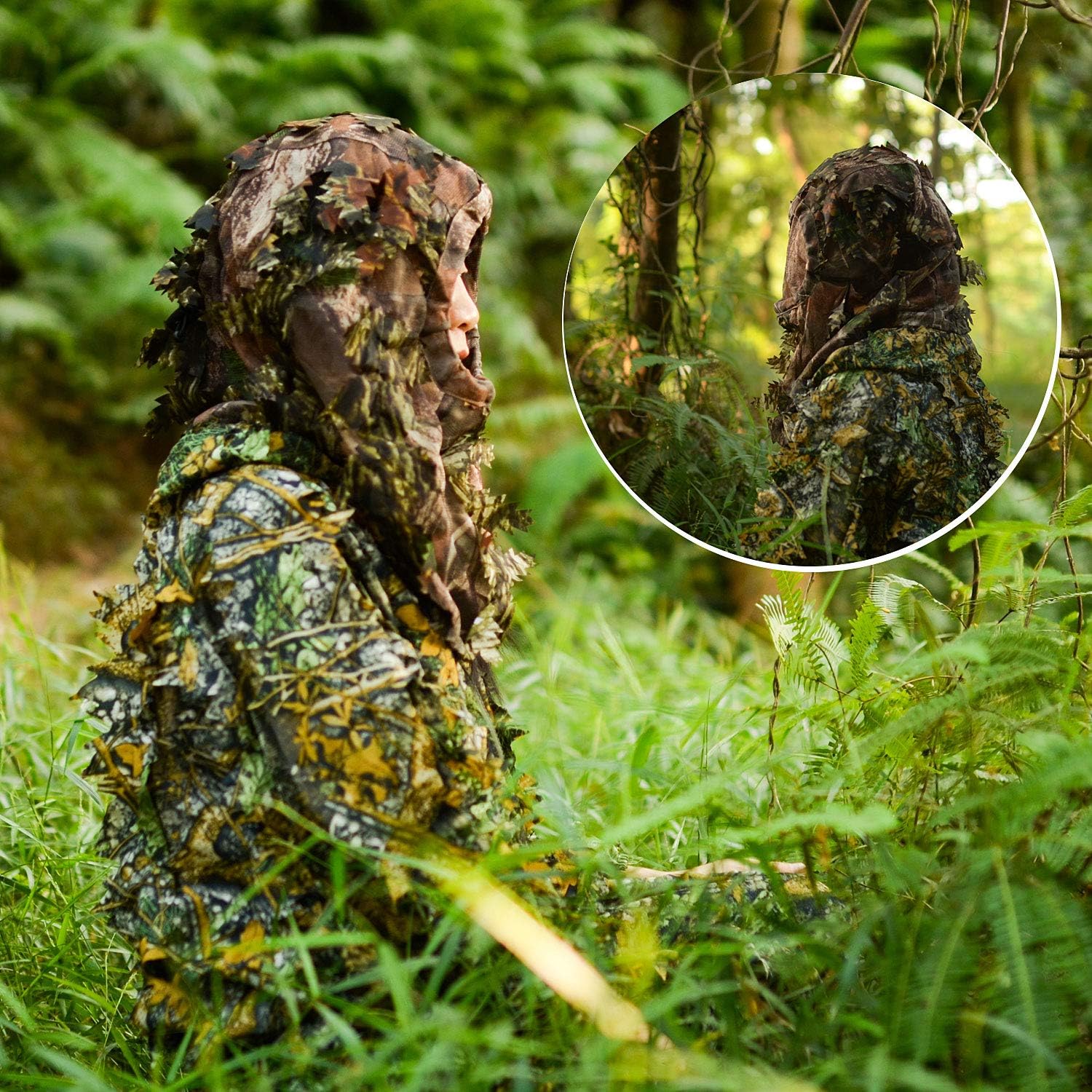 EAmber Ghillie Camouflage Leafy Hat review