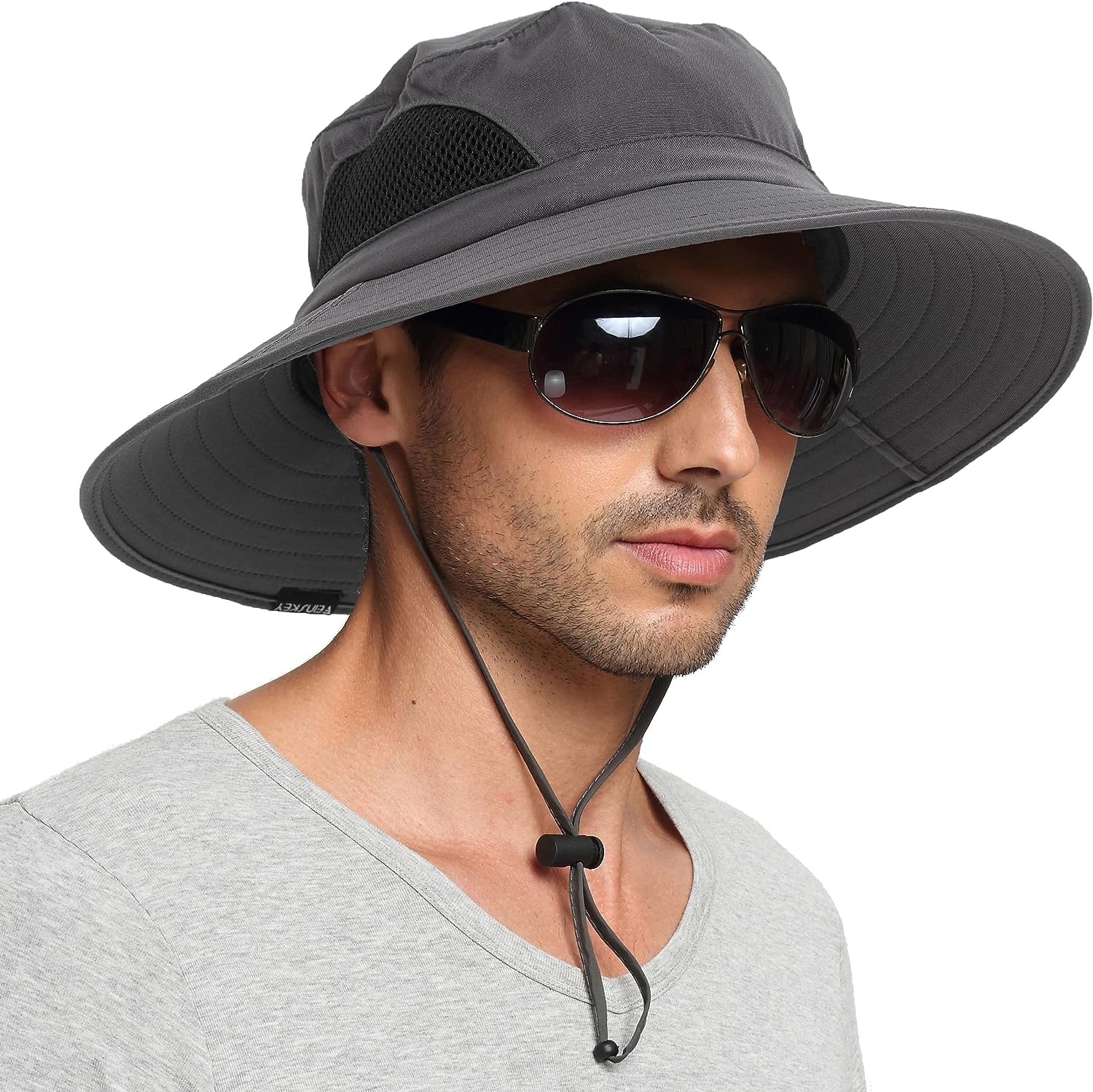 EINSKEY Sun Hat for Men/Women, Waterproof Wide Brim Bucket Hat Foldable Boonie Hat for Fishing Hiking Garden Safari Beach